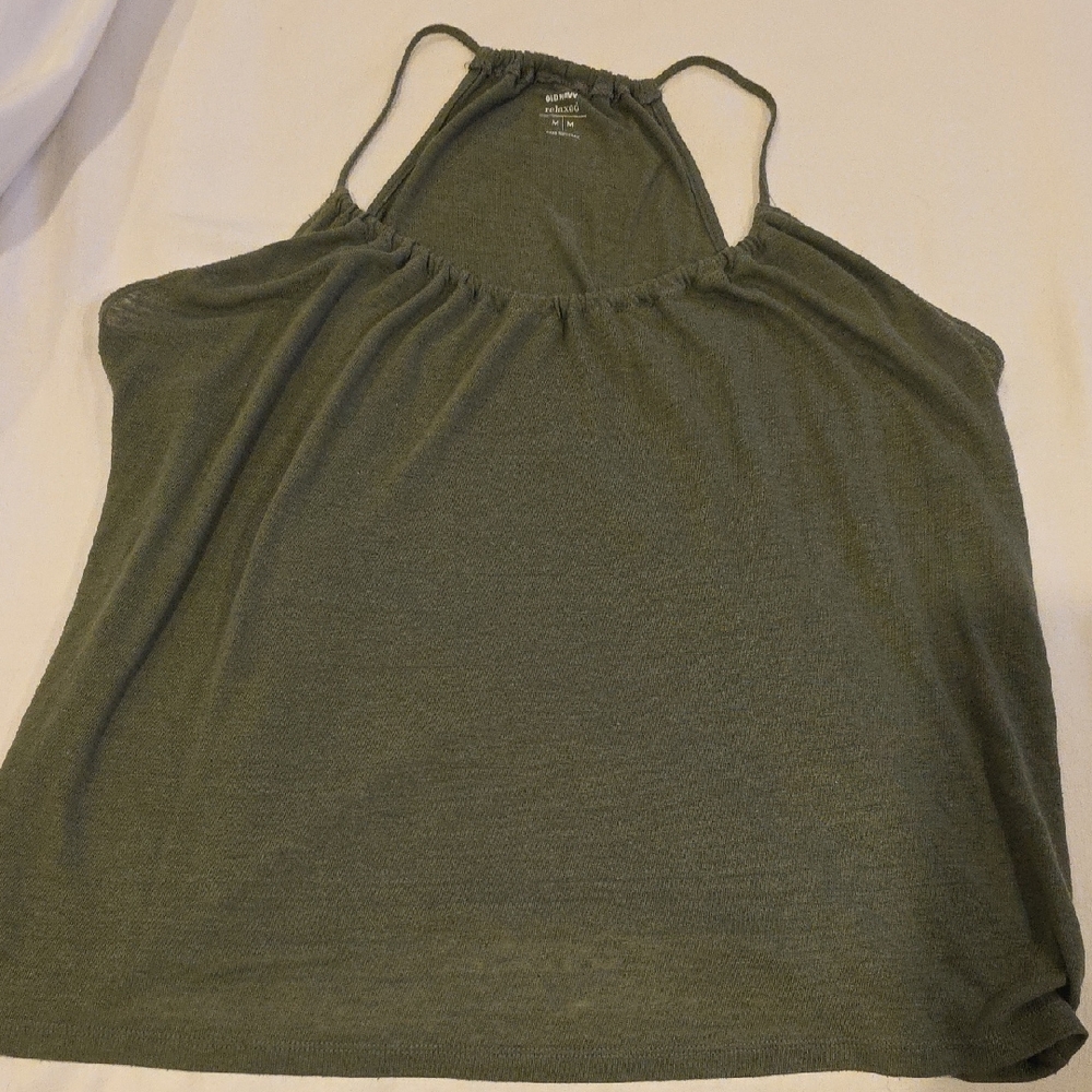 Old Navy Women's Olive Green Halter Top